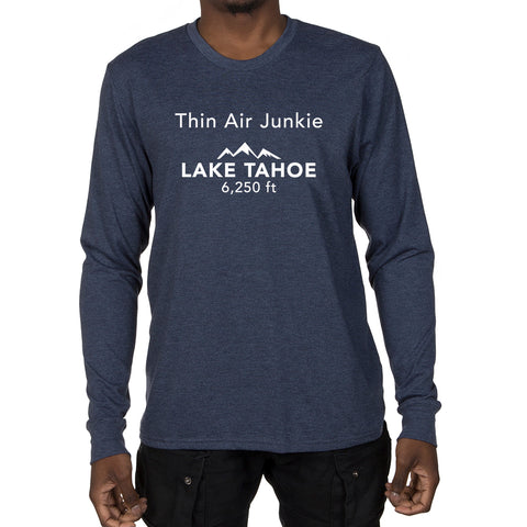 Men's Long Sleeve T-shirt - Thin Air Junkie design