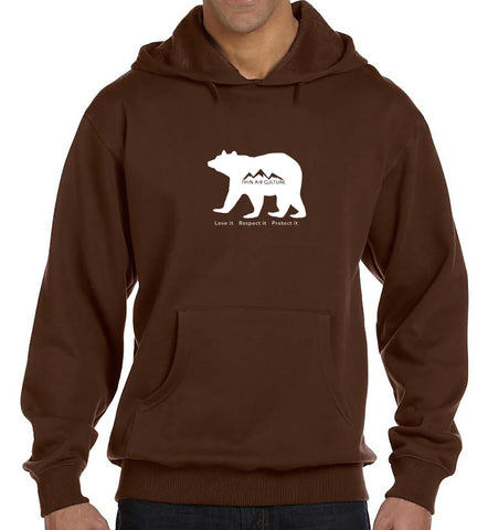 Eco-Hoodie - Bear-Love it Respect it Protect it design