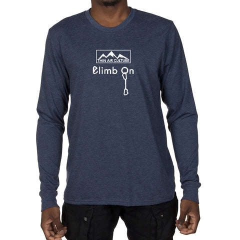 Men's Long Sleeve T-shirt - Climb On design