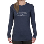 Ladies Long Sleeve T-shirt - Catch & Release Design