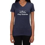 Play Outside design - Ladies V-neck T-shirt