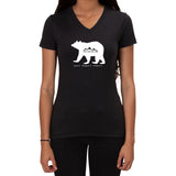 Bear-Love it Respect it Protect it design - Ladies V-neck T-shirt