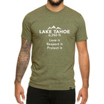 Lake Tahoe 6,250ft Love it Respect it Protect it design-Men's T-shirt