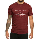Thin Air Junkie Lake Tahoe 6,250ft design - Men's T-shirt